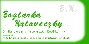 boglarka maloveczky business card